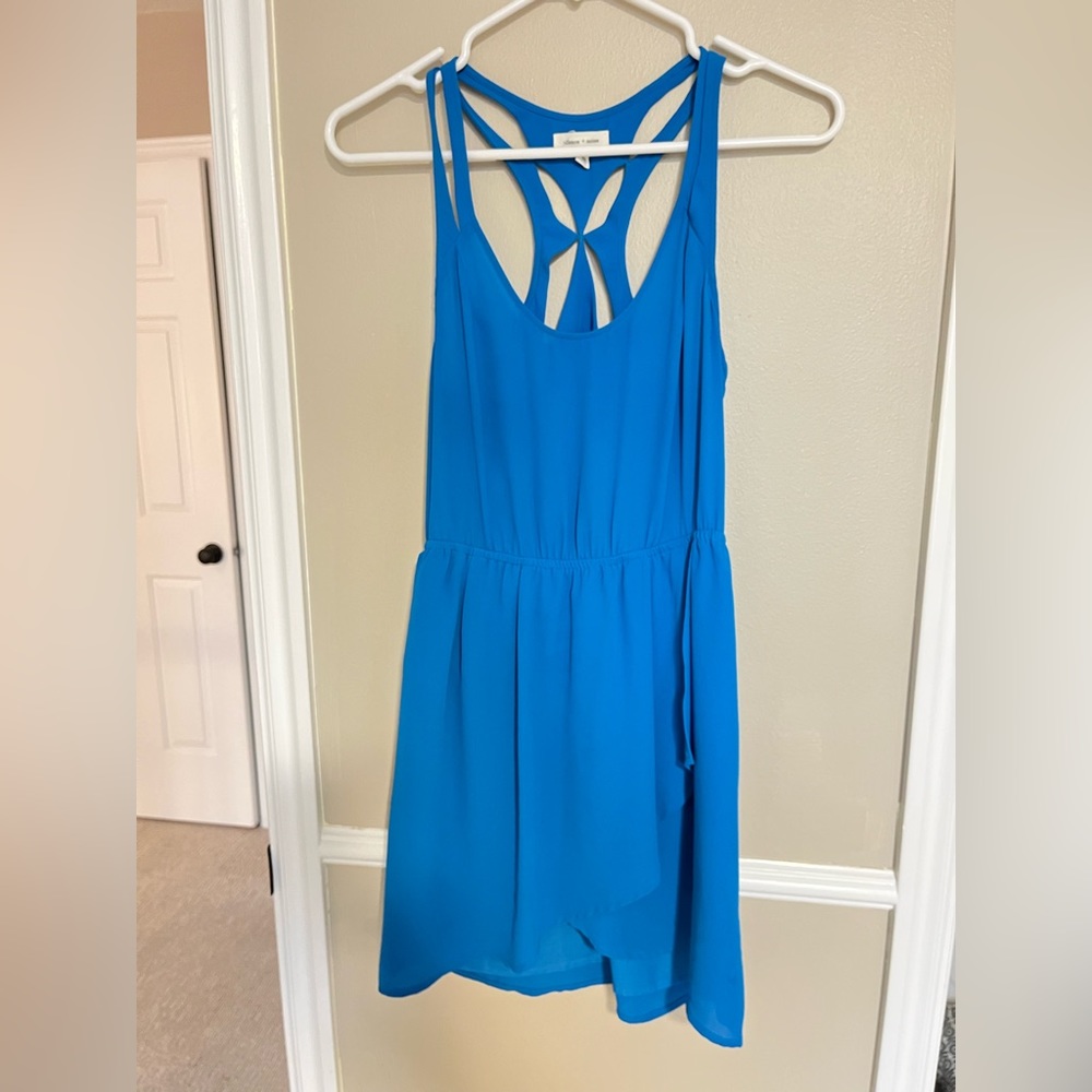 Silence and Noise Blue Cut Out Mini Dress